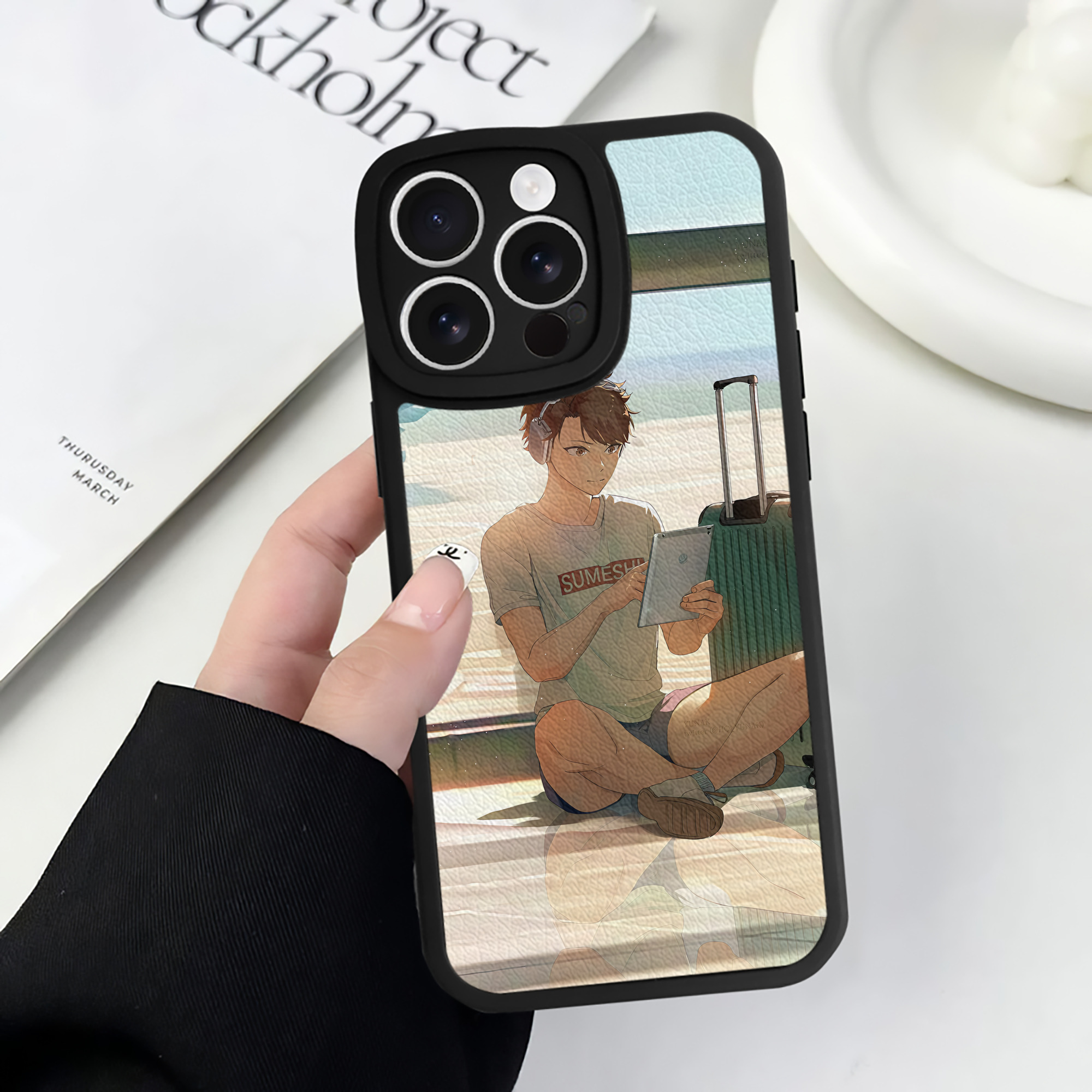 （画像用） ハイキュー!! Haikyu!! 【iPhone 16シリーズ対応】シリコンスマホケース（レザー調） 材質：シリコン